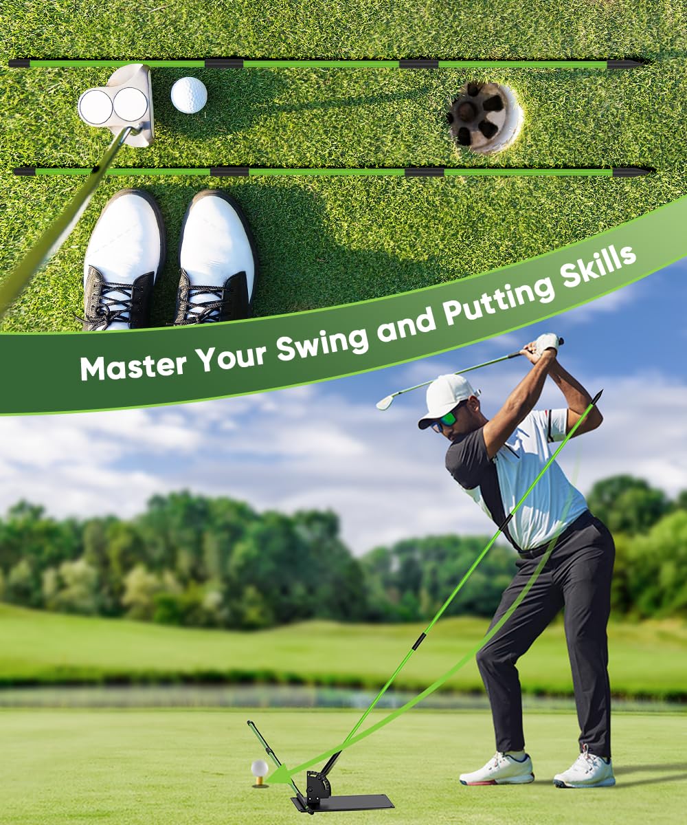Amazon.com : Jsikan Pro Golf Alignment Sticks System with Holder